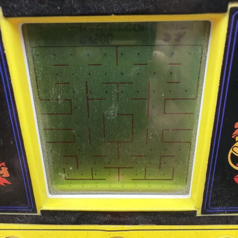 Mini LCD Pac-Man Handheld Arcade Game Pacman Bandai Namco #09521 - Tested, WORKS